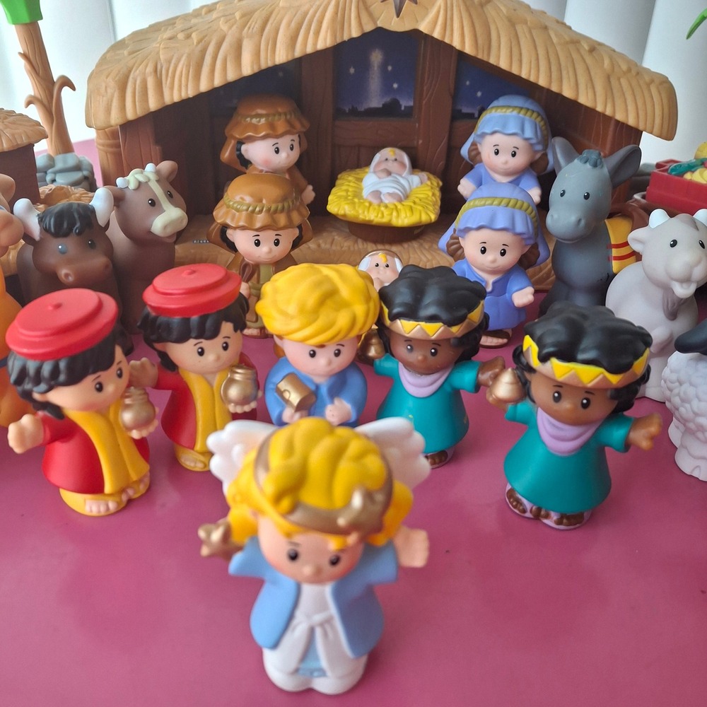 Fisher Price Little People Christmas Story Nativity Set x2 Light Sound Music - Picture 3 of 8